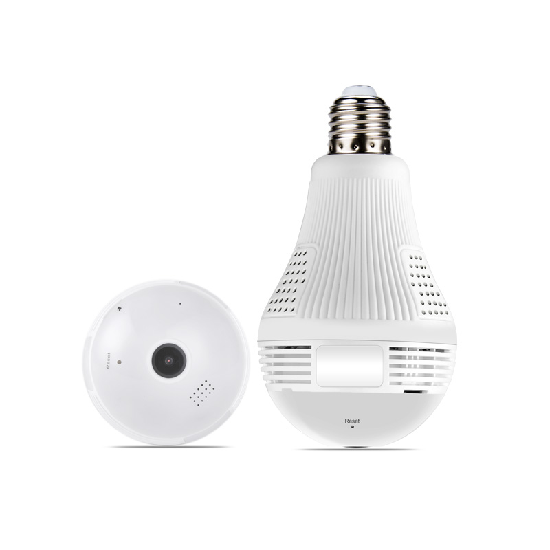 1080p wireless mobile phone remote 360 degree panoramic light bulb camera